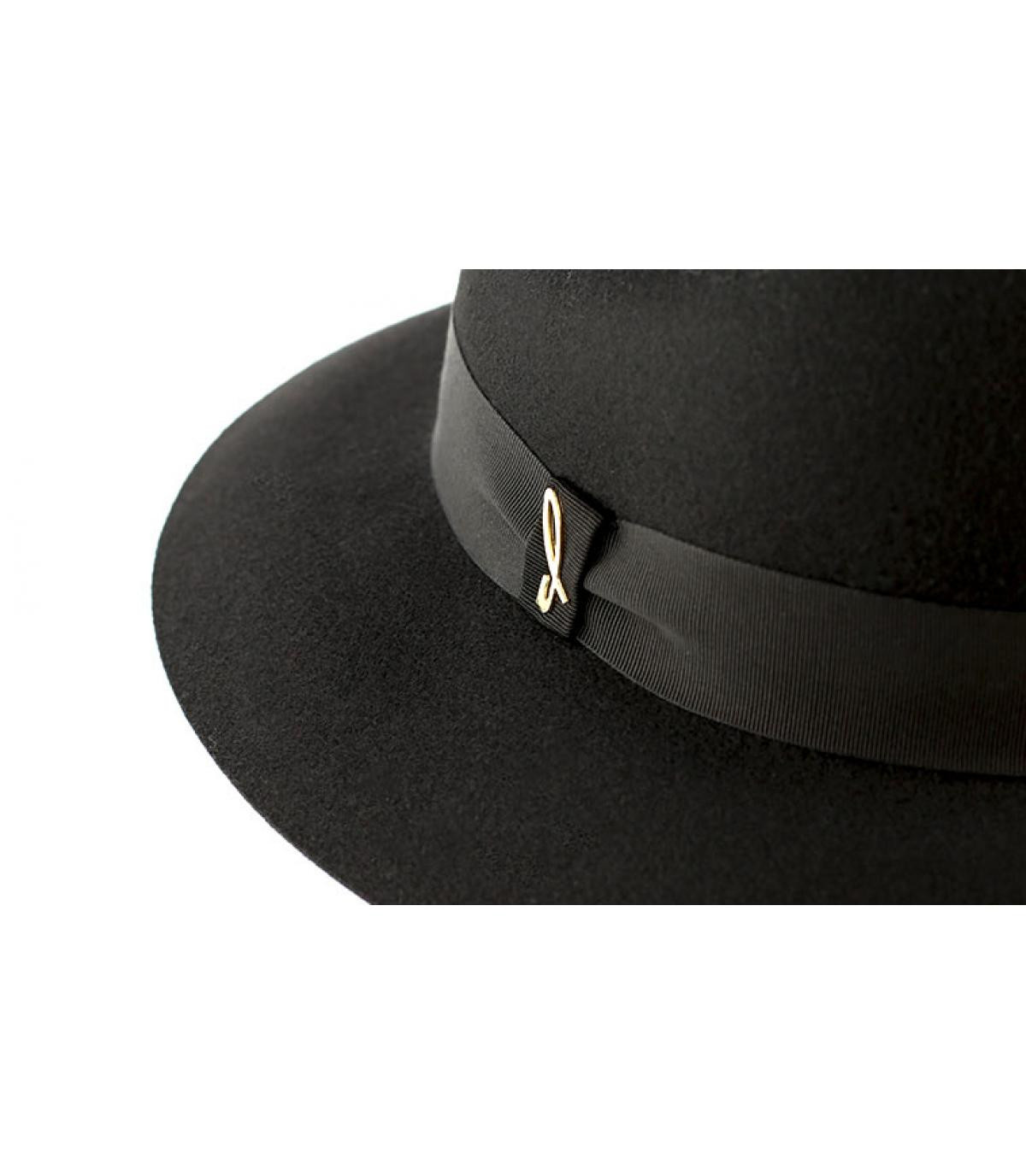 Doria black felt hat